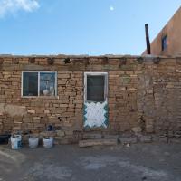 Acoma Pueblo  - Exterior: House with Decorated Doorway 