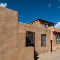 Acoma Pueblo  - Exterior: Adobe Brick Houses with Wooden Beam Roofs 