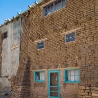 Acoma Pueblo  - Exterior: Buttressed, Three-Story Building 