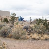Albuquerque Museum  - Exterior: View of North Gallery and Variation Nuevo Mexico Sculpture  
