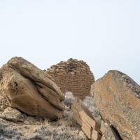 Chaco Canyon  - Una Vida: Boulders and Wall Fragment 
