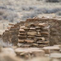 Chaco Canyon  - Hungo Pavi: Detail of Brick Wall Fragment 