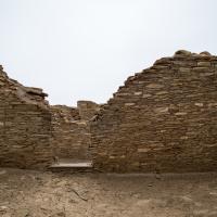 Chaco Canyon  - Chetro Ketl: Interior Doorway and Modern Drain 