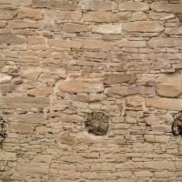 Chaco Canyon  - Chetro Ketl: Detail of Wooden Supports in Brick Wall, Talus Unit 