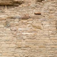 Chaco Canyon  - Chetro Ketl: Wooden Supports in Brick Wall, Talus Unit 