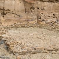 Chaco Canyon  - Chetro Ketl:  Low-Lying Walls of Talus Unit 