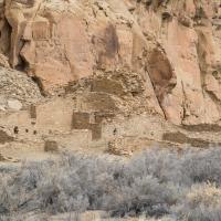Chaco Canyon  - Chetro Ketl:  Low-Lying Walls of Talus Unit 