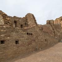 Chaco Canyon  - Pueblo Bonito: View of East Side of Great House  