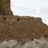 Chaco Canyon  - Pueblo Bonito: East Side of Houseboy Rubble from Threatening Rock 