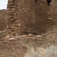 Chaco Canyon  - Pueblo Bonito: Inner Walls with Wooden Supports on East Side 