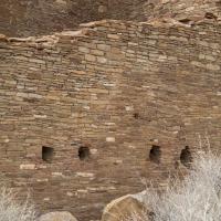 Chaco Canyon  - Pueblo Bonito: Core and Veneer Wall on East Side 