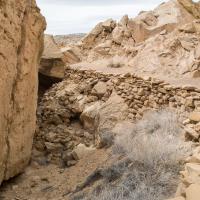 Chaco Canyon  - Pueblo Bonito: Rubble from Threatening Rock 