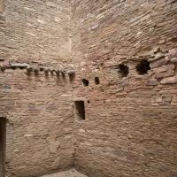 Chaco Canyon  - Pueblo Bonito: Roofing Beams and Windows in Interior Walls on East Side 