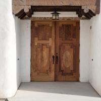 San Agustin de la Isleta Mission  - Exterior: Front Entrance Doorway 