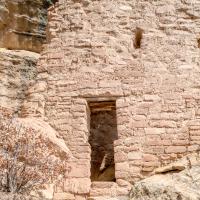 Mesa Verde  - Door and Brick Wall of Spruce Tree House 