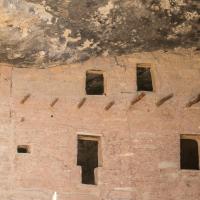 Mesa Verde  - Wooden Supports in Brick Wall at Spruce Tree  House 
