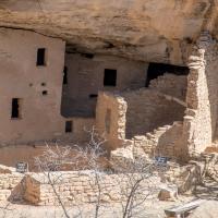 Mesa Verde  - View of Kiva in Spruce Tree House from West 