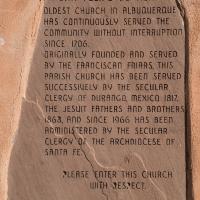 San Felipe de Neri Church  - Detail: Inscription on Front Gate 