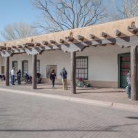 Santa Fe Plaza  - Exterior: Entrance to Palace of the Governors 