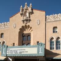 Lensic Performing Arts Center  - Exterior: View of Marquee and Roof Ornament 