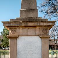 Santa Fe Plaza  -  Detail: Santa Fe Trail Monument  