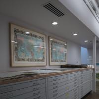 Tamarind Institute  - Interior: Flat Files and Framed Map Lithographs 