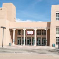University of New Mexico  - Exterior: Main Entrance, Zimmerman Library 