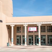 University of New Mexico  - Exterior: Main Entrance of Zimmerman Library 
