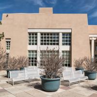 University of New Mexico  - Exterior: North Wing of Zimmerman Library and Outdoor Seating Area 