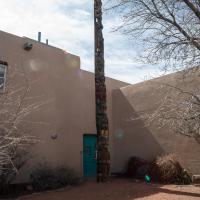 University of New Mexico  - Exterior: Maxwell Museum of Anthropology Courtyard with Totem Pole 