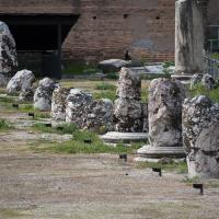 Basilica Aemilia - Exterior: View of column fragments in a colonnade of the Basilica Aemilia 