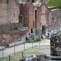 Brick Wall and Marble fragments near Basilica Aemilia - Exterior: View of a brick wall and marble fragments near the Basilica Aemilia 
