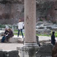 Broken Column near Basilica Aemilia - Exterior: View of a broken column in the Basilica Aemilia 