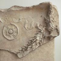Marble Relief Fragment  - View of a marble fragment of a garland