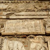 Arch of the Argentarii - Detail: View of Four Sacrificial Attendants with an Incense Burner on the outside of the Arch