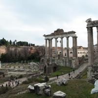 Temple of Saturn - Exterior: View of the Temple of Saturn