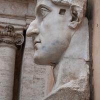 Colossus of Constantine - Detail: Right side profile of head