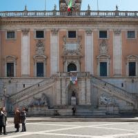 Palazzo Senatorio - Exterior: View from Piazza del Campidoglio