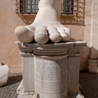 Colossus of Constantine - Detail: Left Foot Fragment and base