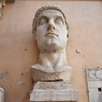 Colossus of Constantine - Detail: Head left side
