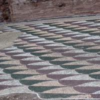 Baths of Caracalla - View of a decorative floor mosaic in the Baths of Caracalla