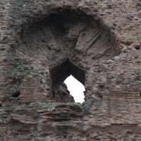 Baths of Caracalla - View of a small brick window in the Baths of Caracalla