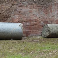 Baths of Caracalla - View of broken column shafts in the Baths of Caracalla