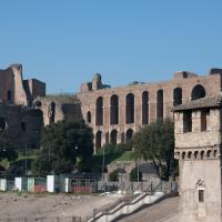 Circus Maximus Tower and Palatine - View of the Circus Maximus Tower with the Palatine Hill in the Background