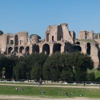 Palatine Hill - Panorama of the Palatine Hill from the Circus Maximus