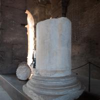 Colosseum - Detail: Column base on display in the Colosseum