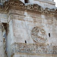 Arch of Constantine - Detail: View of the West Face of the Arch with the Goddess Luna in a Chariot above a Frieze depicting the Departure from Milan