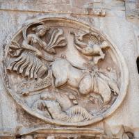 Arch of Constantine - Detail: View of the West Face of the Arch with the Goddess Luna in a Chariot
