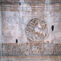 Arch of Constantine - View of the West Face of the Arch with the Goddess Luna in a Chariot above a Frieze