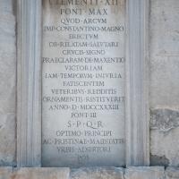 Arch of Constantine - View of the  Inscription on the West Face of the Arch of Constantine
